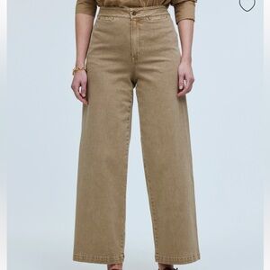 Madewell The Curvy Emmett Wide-Leg Crop Pant: Welt Pocket Edition